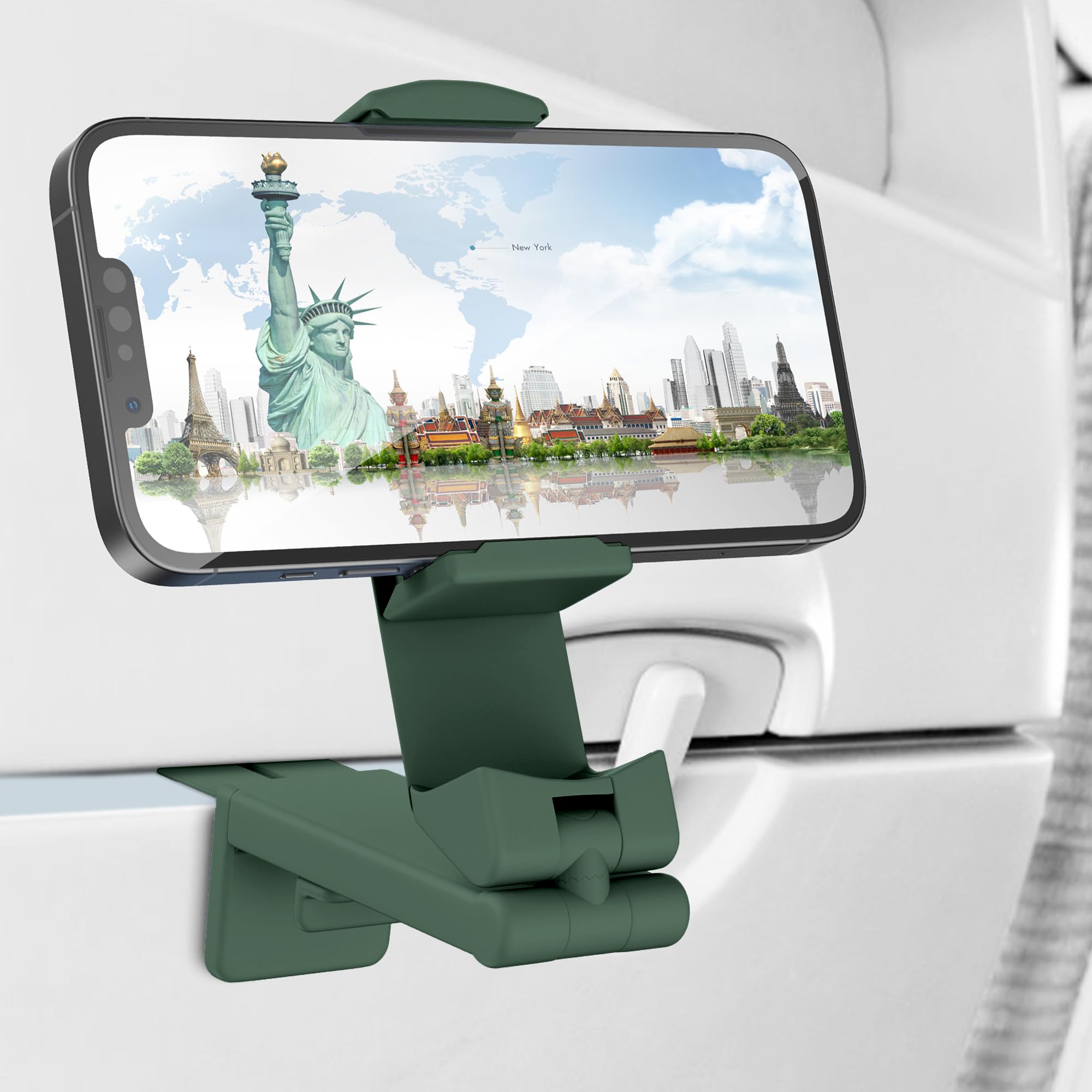 Perilogics Airplane Phone Holder Mount, Plane Travel Essentials - Product Imagery