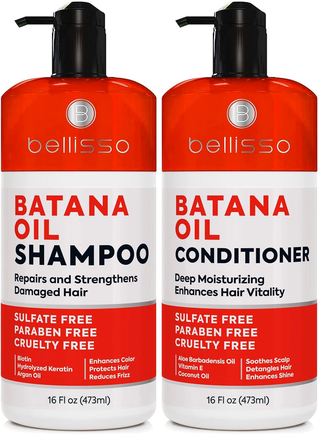 BELLISSO Batana Oil Shampoo and Conditioner Set - Thickening Hair Products and - BELLISSO Official Product View 9