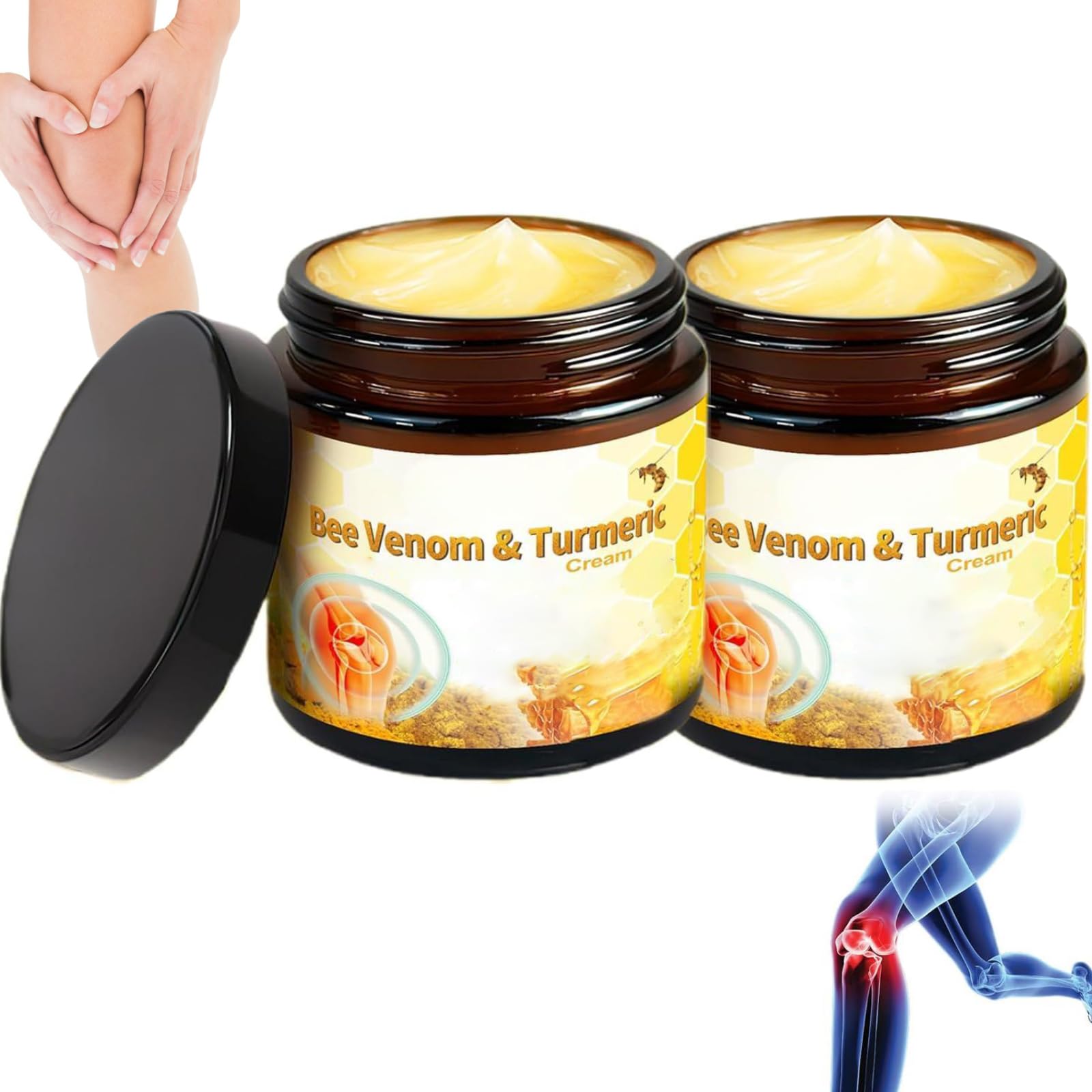 OSFRIAGE Bee Venom Turmeric Joint Cream 2-pack, 60g each, skin moisturizer with natural ingredients for joint and skin support