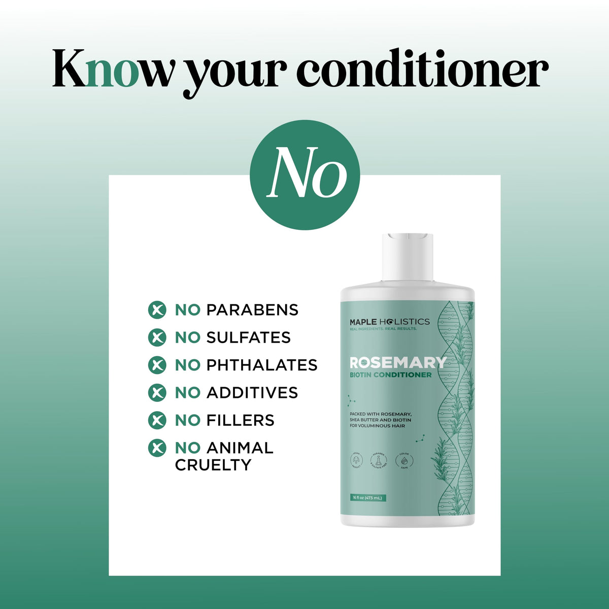 Biotin Rosemary Conditioner for Thinning Hair - Maple Holistics Official Imagery - 8