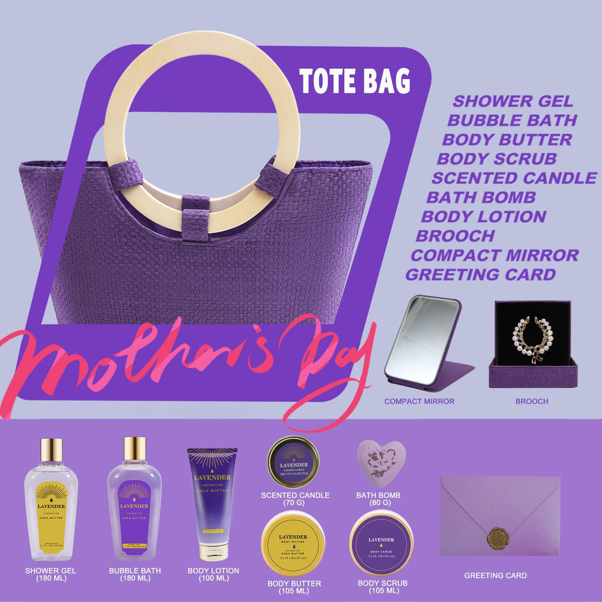 Spa Luxetique New Lavender 11pc Gift Baskets Birthday Gifts - spa luxetique Official Imagery - 3