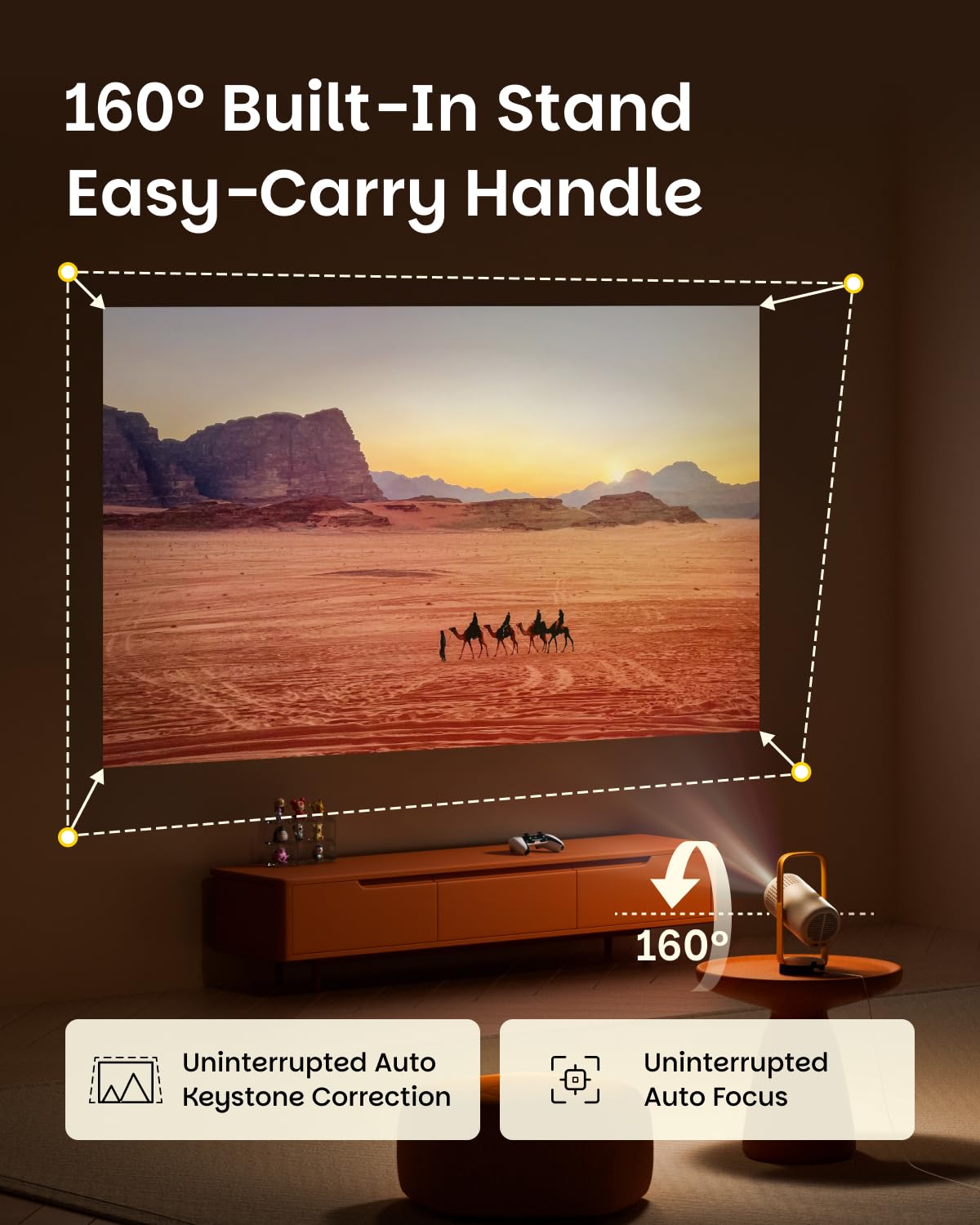 XGIMI Vibe One Battery Powered 1080P Smart Portable Projector - View 3