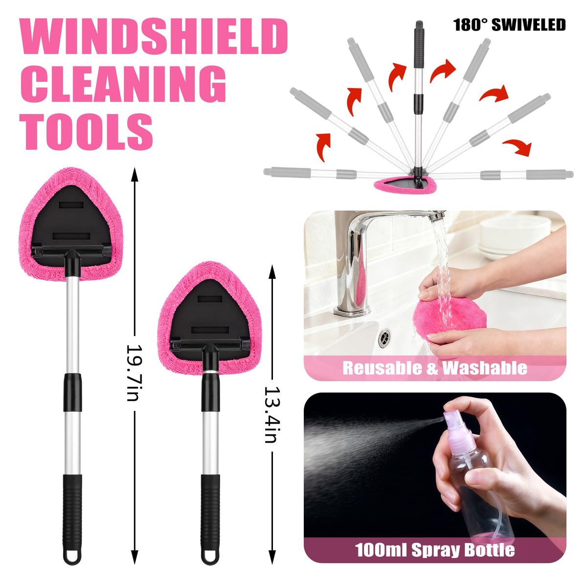 Windshield Cleaner Tool 17Pcs Car Interior Detailing Kit - AUTODECO Official Imagery - 3