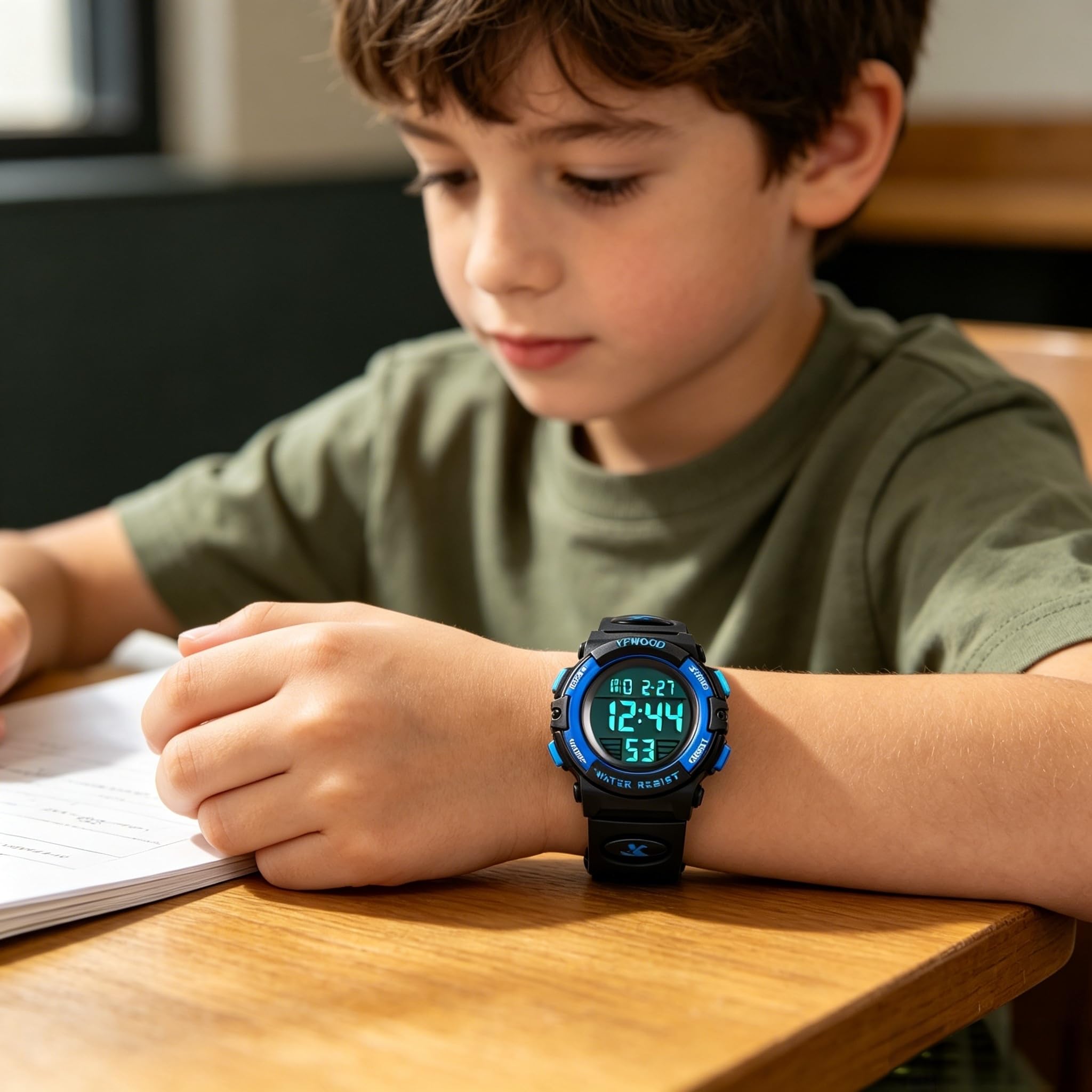 YFWOOD Kids Digital Watch for Boys 5-15, Waterproof Kids Watch Boys - View 3