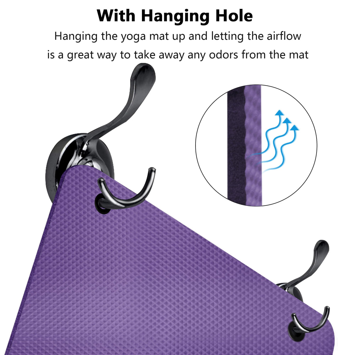 LFS Yoga Mat 72 8 x 31 5 x 2 5 inch Thick With Strap and Bag - LFS Official Imagery - 4