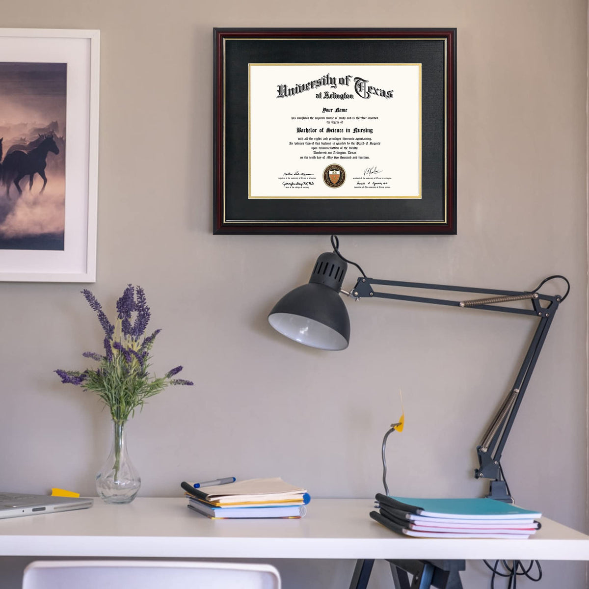 GraduationMall 11x14 Diploma Frame with Black over Gold Mat - GraduationMall Official Imagery - 8