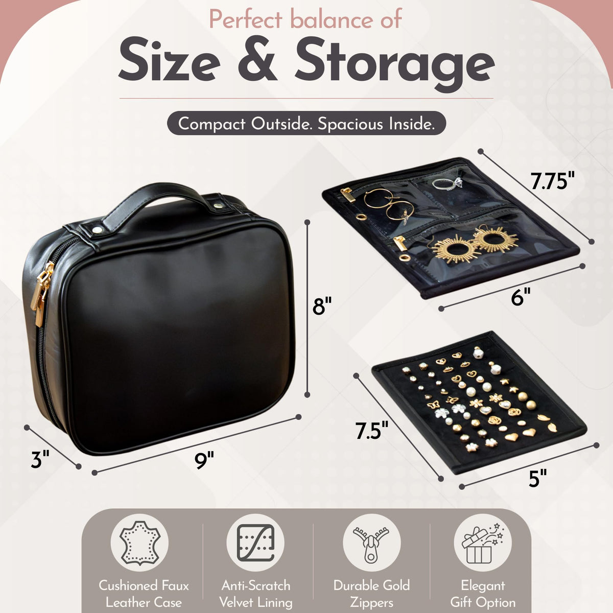 Travel Jewelry Organizer Case - Placekeeper co. Official Imagery - 3