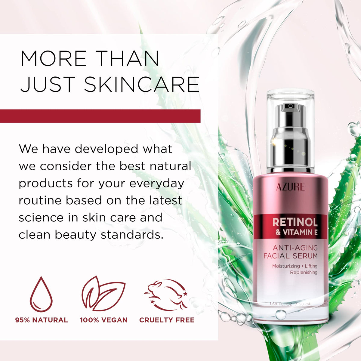 Azure Cosmetics Retinol Serum For Face - Azure Cosmetics Official Product Imagery - 6