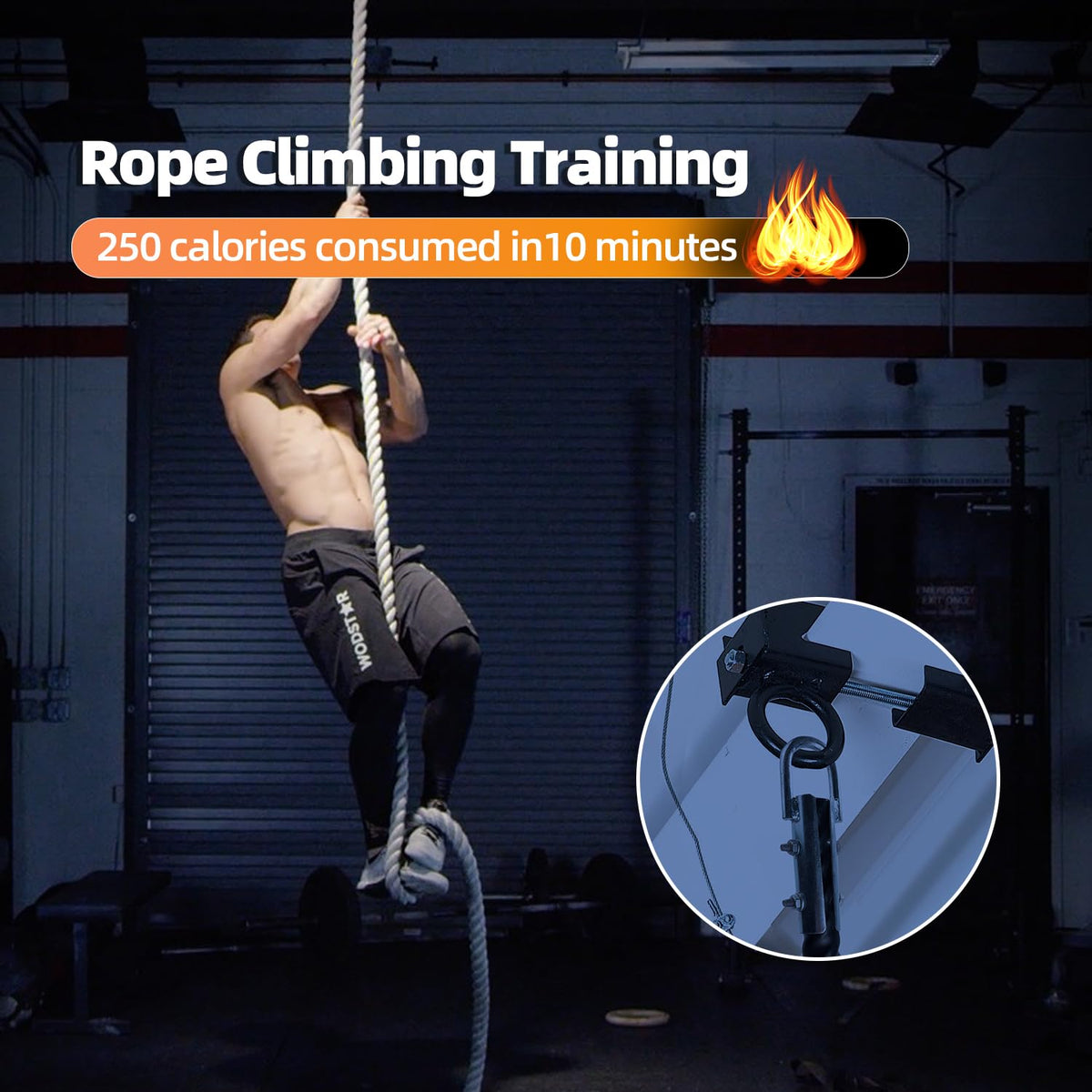 GSE Gym Climbing Rope 1 5 Diameter Heavy Workout Rope for - GSE Games & Sports Expert Official Imagery - 7