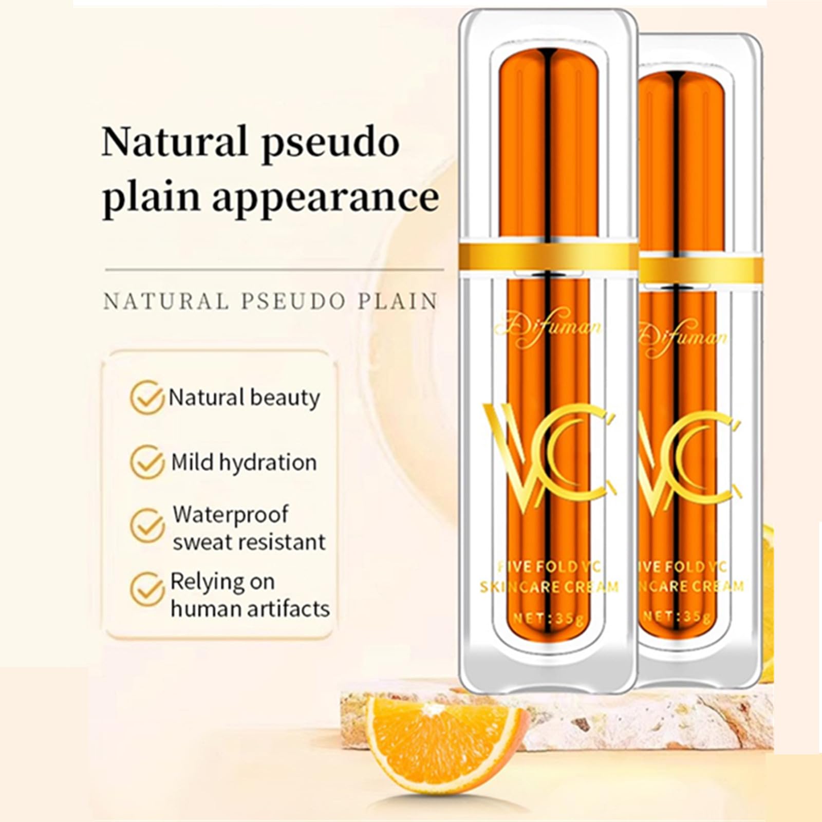 Five Vitamin C Tone-Up Cream, NEW Lightweight Long Lasting - PYDINU