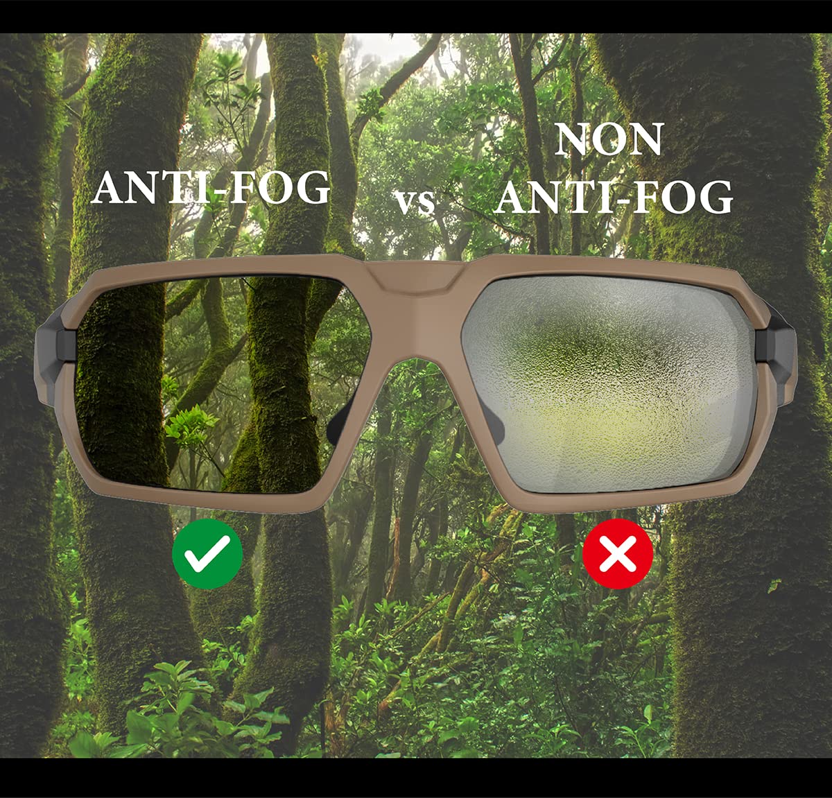 Ballistic Tactical ANSI Z87 1 Impact Protection Anti Fog - HTS HUNTERSKY Official Imagery - 8