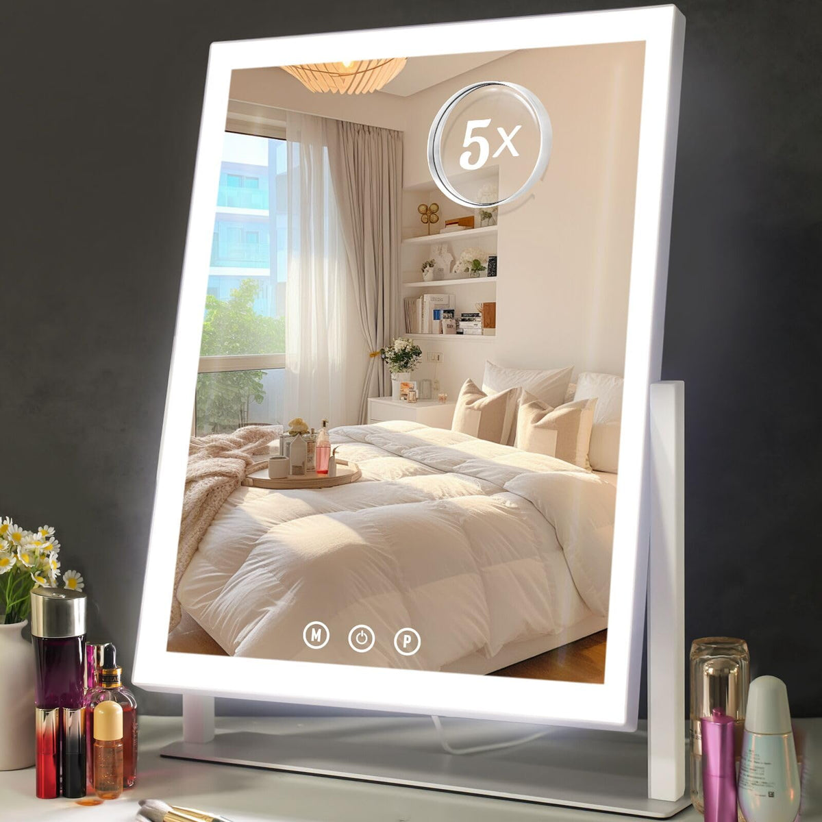 Vanity Mirror with Lights Makeup Mirror with 5X - ViKert Official Imagery - 1