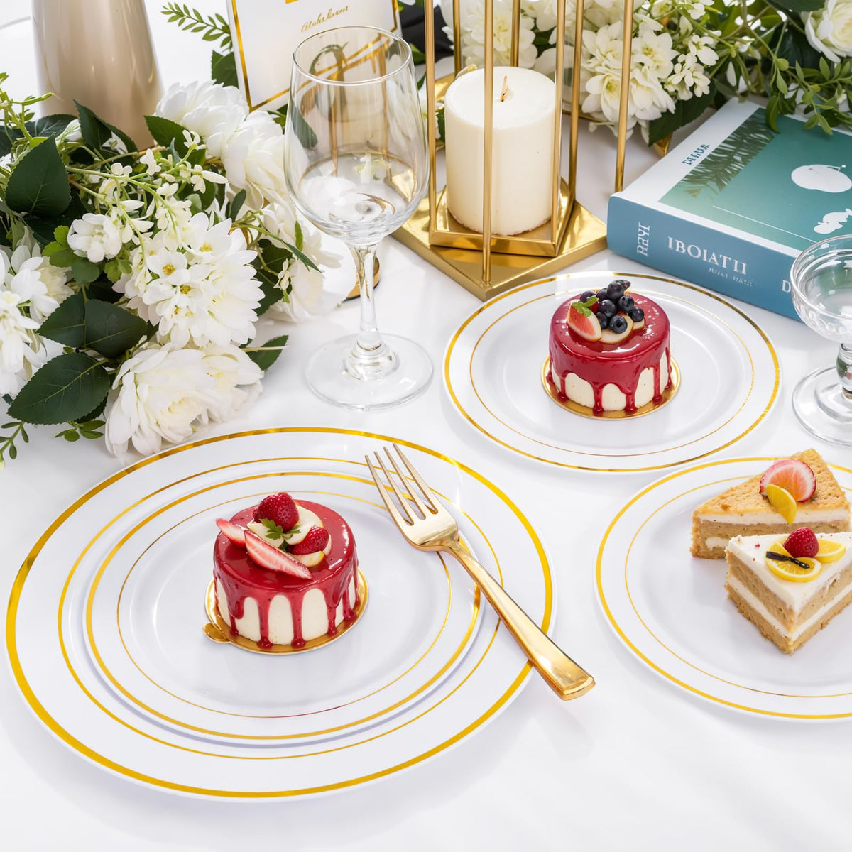 WDF300 Pieces Gold Plastic Silverware - WDF Official Imagery - 3