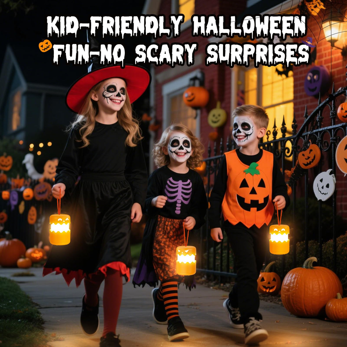 Rechargeable Halloween Pumpkin Lantern Light Collapsible - Yunaking Official Imagery - 3