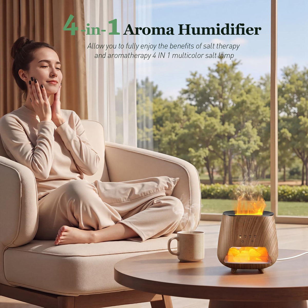 Essential Oil Diffuser for Home Himalayan Lamp - OUWEDW Official Imagery - 3