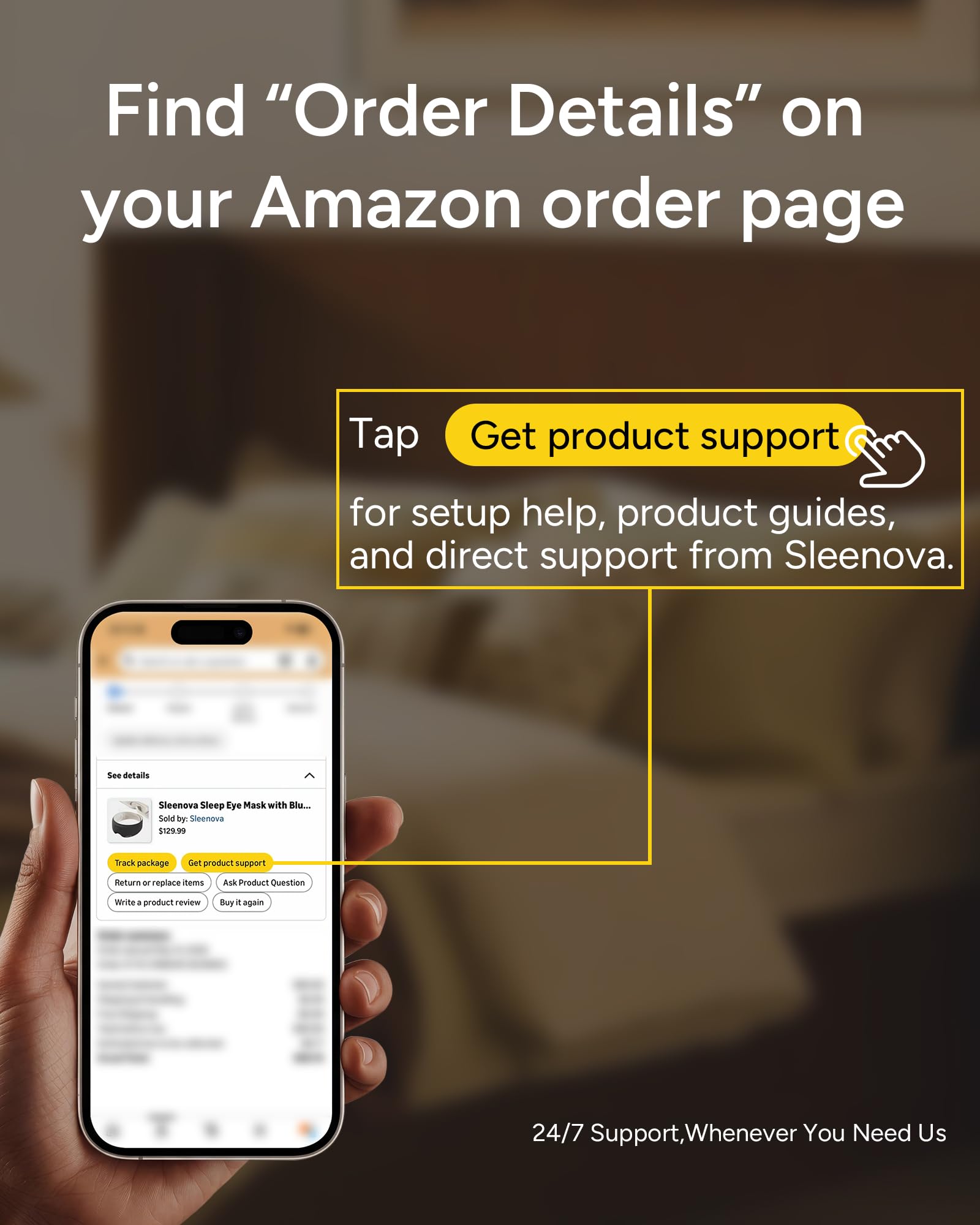 Sleenova SoundMask - Sleep Mask, Side-Sleeper Comfort, Built-in Audio - Sleenova Official Product View 8