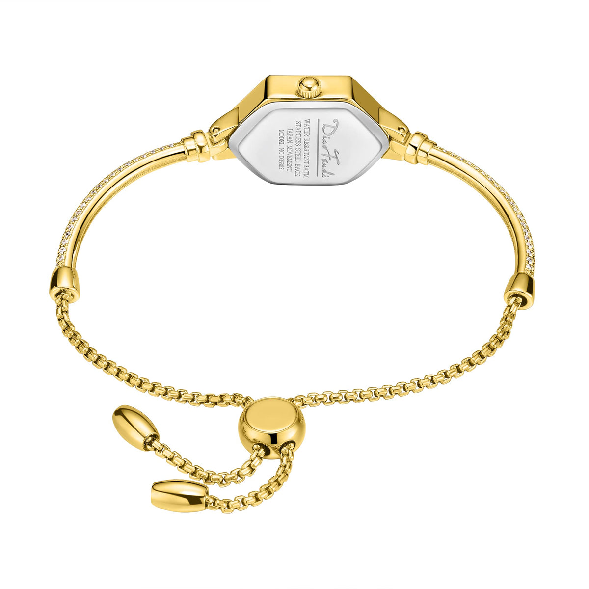 Rose Gold Petite Bracelet Watch for Women Diamond Dress - Diaofendi Official Imagery - 5