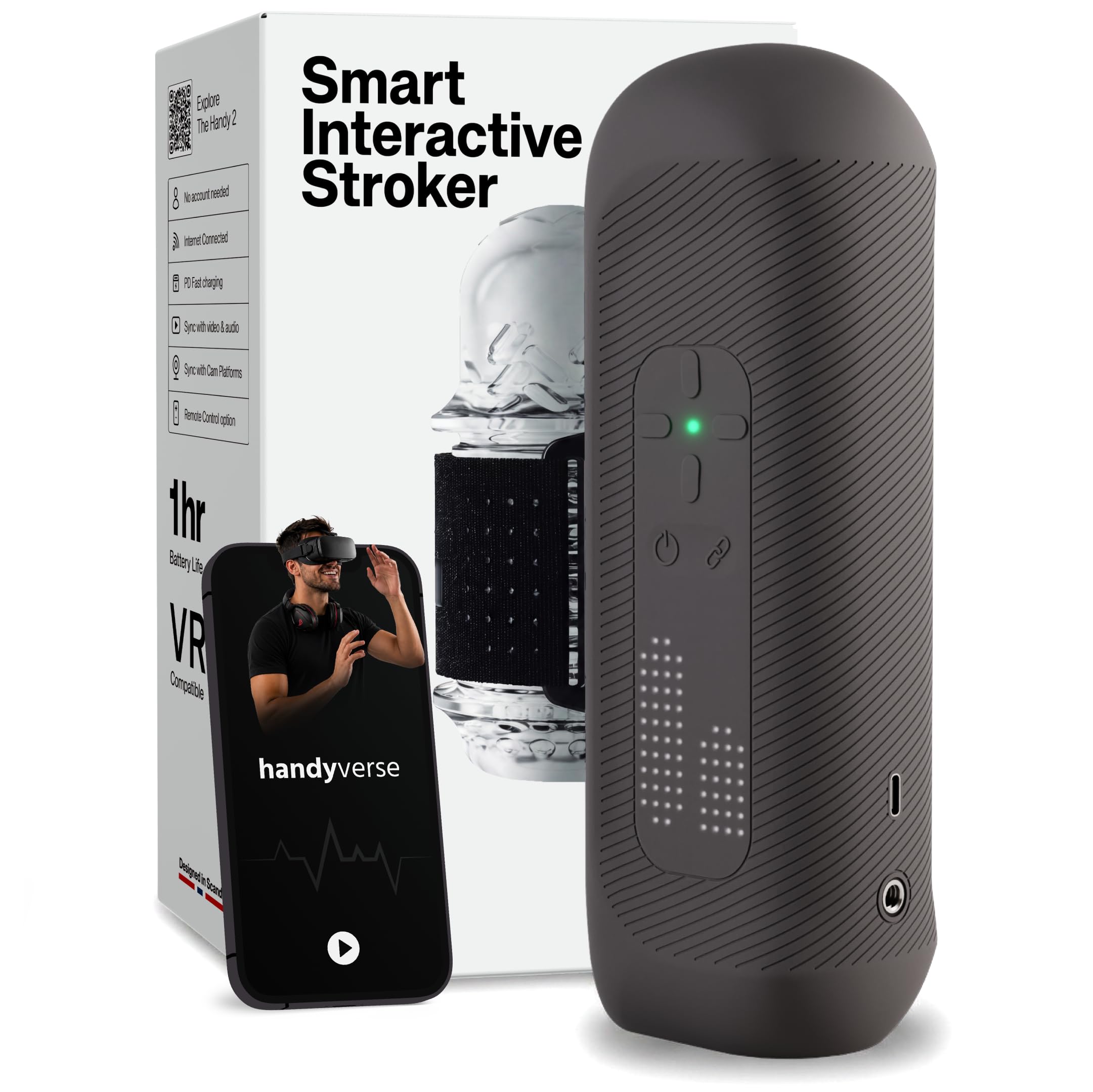 HANDY The 2 Interactive Adult Massager with up to 1-Hour Battery - Product Imagery