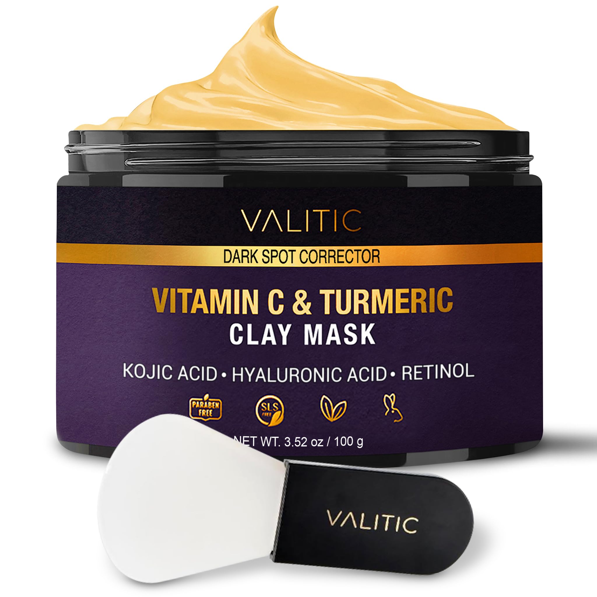 VALITIC Turmeric Vitamin C Clay Mask Face Dark Spot Remover - VALITIC Official Imagery - 2