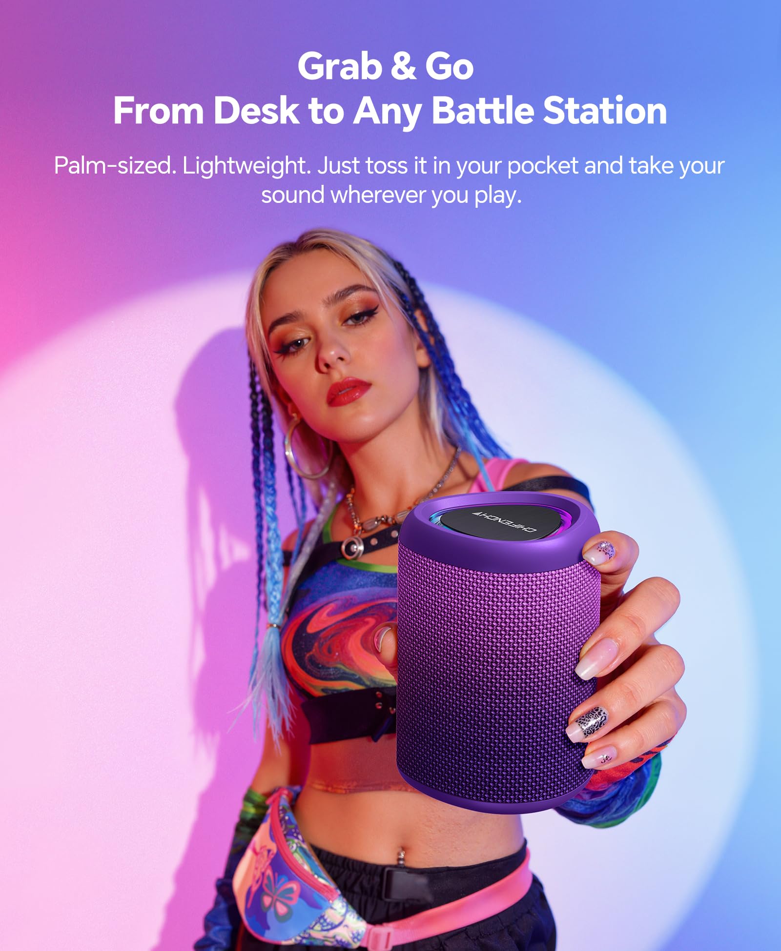 CHIFENCHY Portable Bluetooth Speaker Beach Essentials: IPX5 Water by CHIFENCHY - Angle View 5