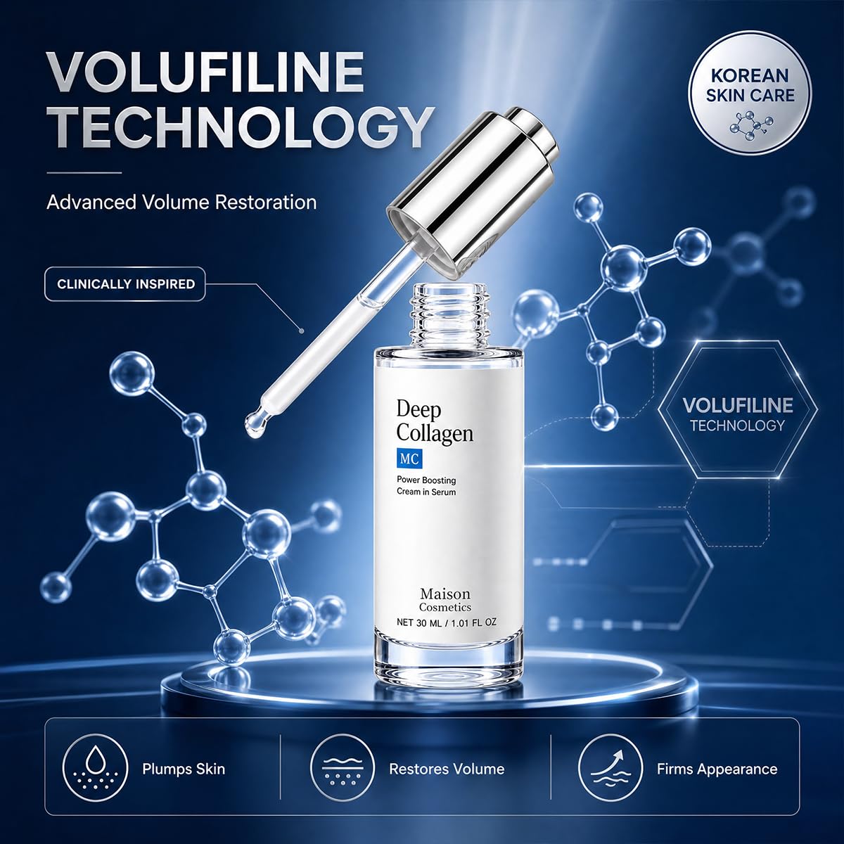 Maison Cosmetics Deep Collagen Serum Korean Collagen Face - Zorlyna Official Imagery - 4