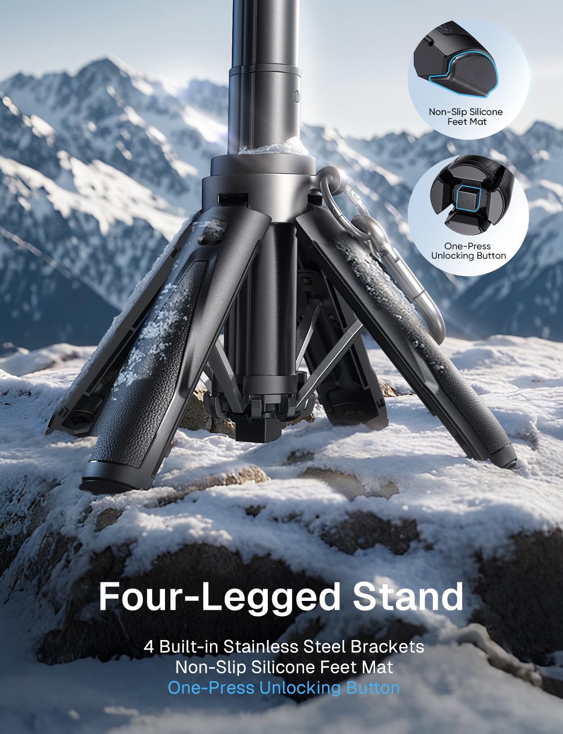 MAGIC JOHN Phone Tripod with 2 Selfie Light Portable Pocket - MAGIC JOHN Official Imagery - 8