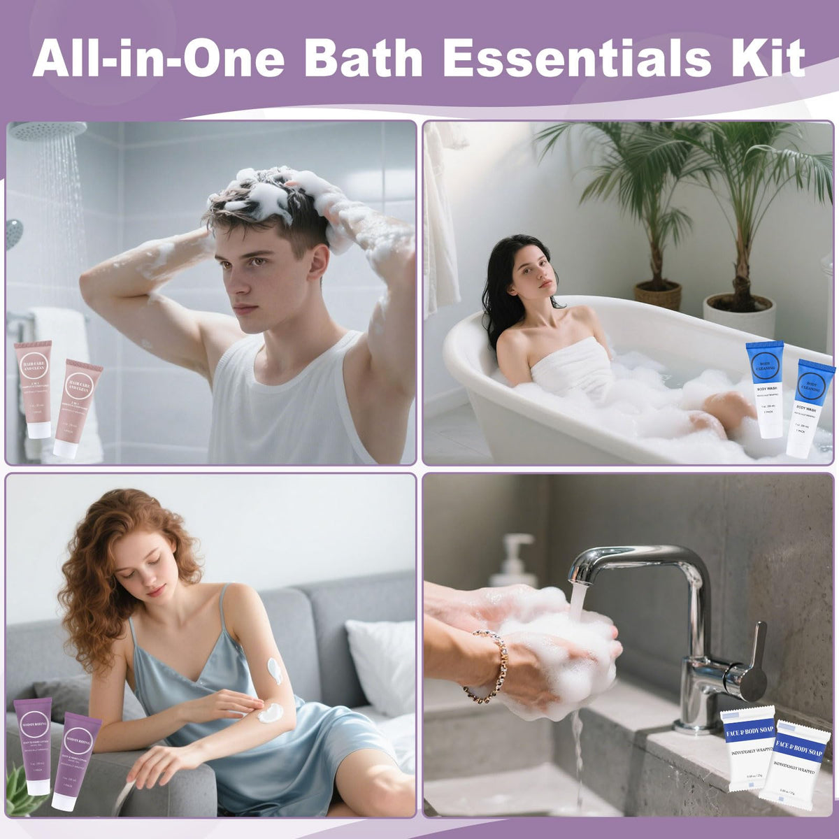 Travel Size Toiletries Set Bulk Individually Wrapped 1 Fl Oz - RSQAZQ Official Imagery - 7