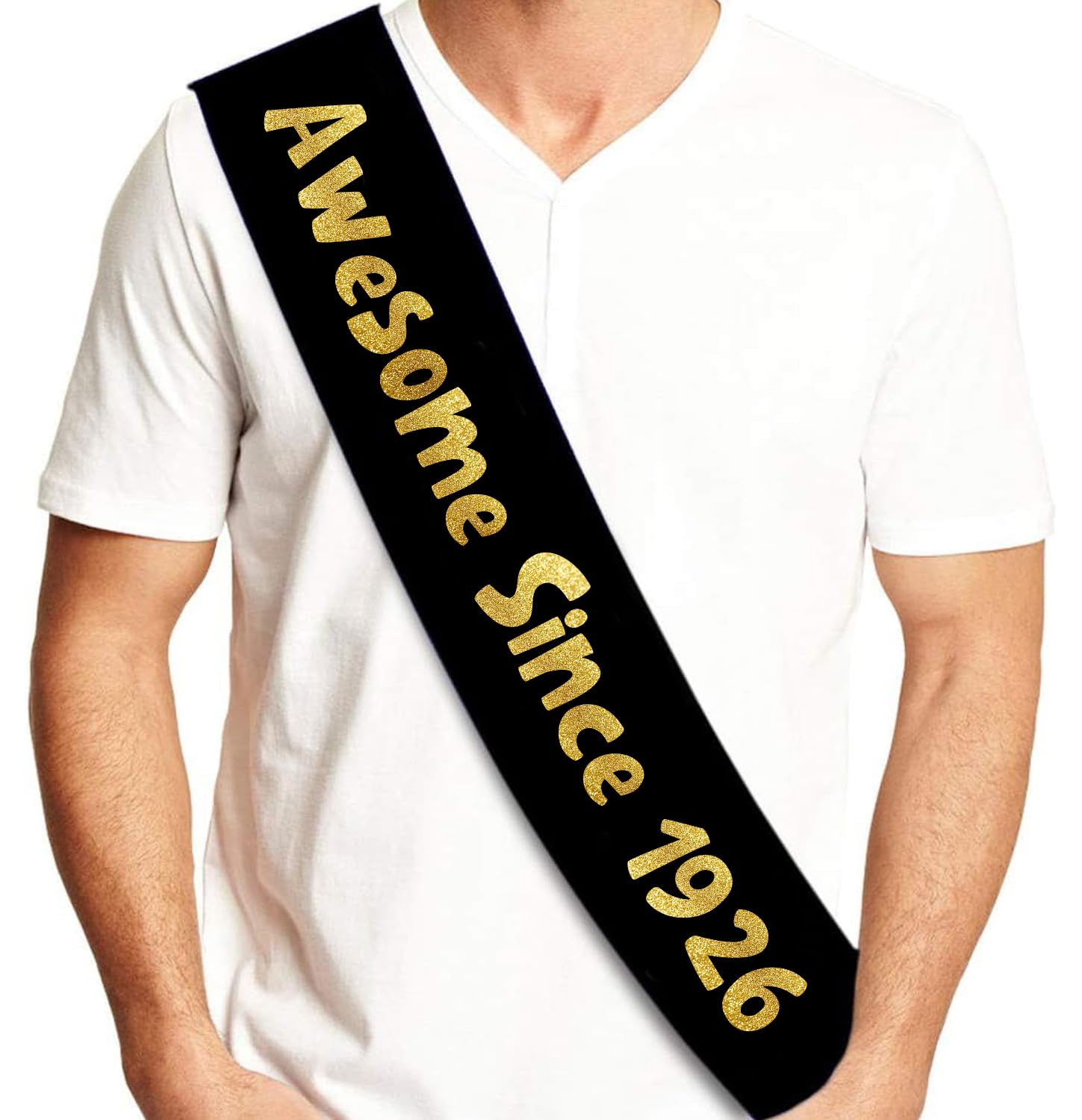 Sterling James Co. Awesome Since 1926 Black and Gold Sash - Funny - Sterling James Co. Official Product View 1