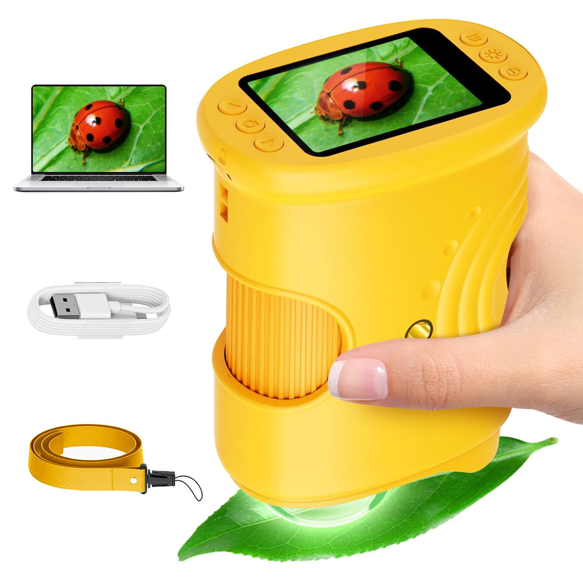 Microscope for Kids 1000X Digital Handheld Kids Microscope - Alotwan Official Imagery - 1