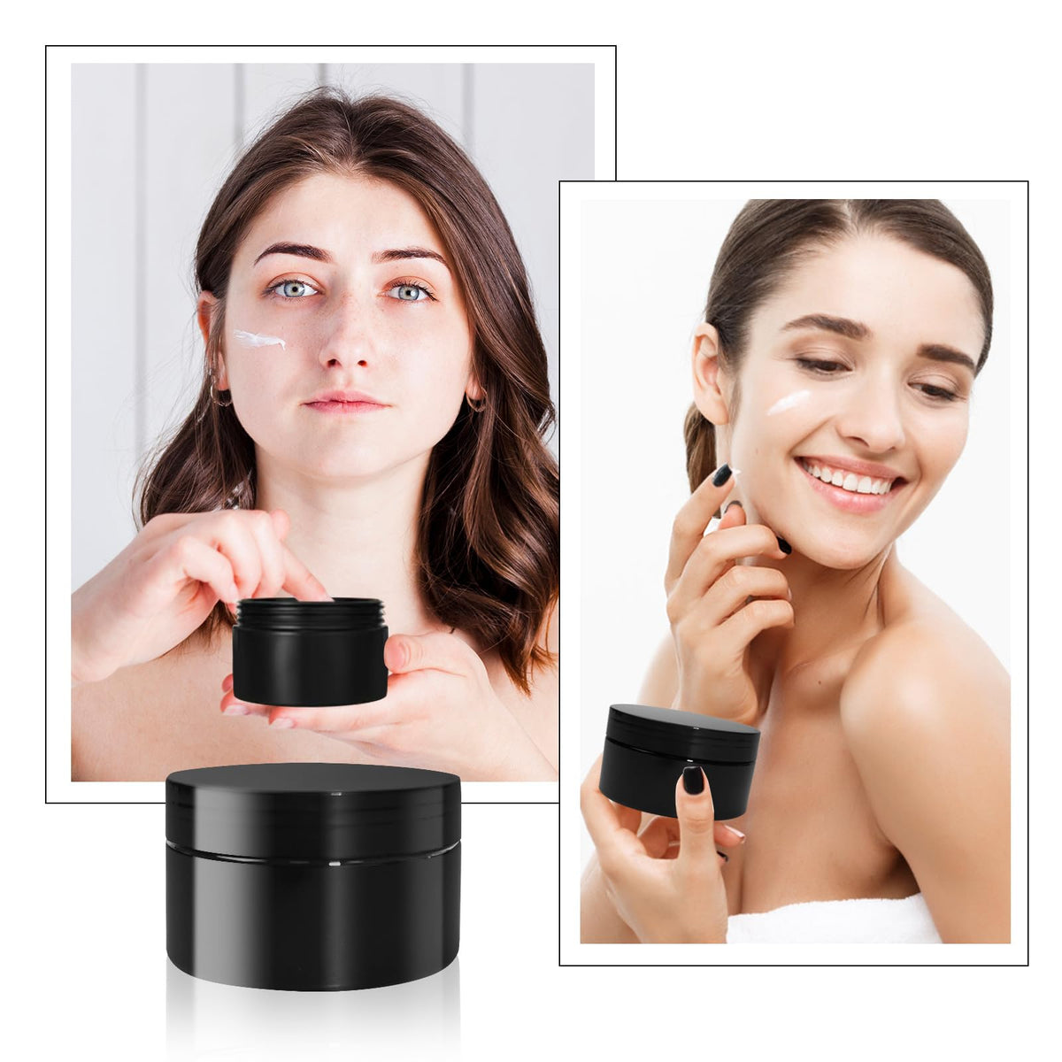 50 Pcs Plastic Jars with Lid 8 oz Plastic Cosmetic - SENONAPO Official Imagery - 7