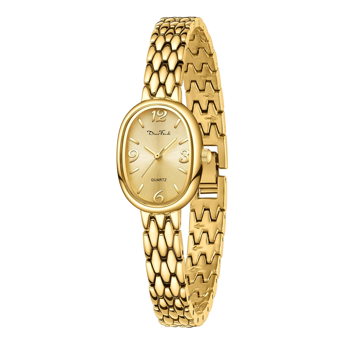 Diaofendi Petite Vintage Oval Gold Women s Watch Waterproof - Diaofendi Official Imagery - 2