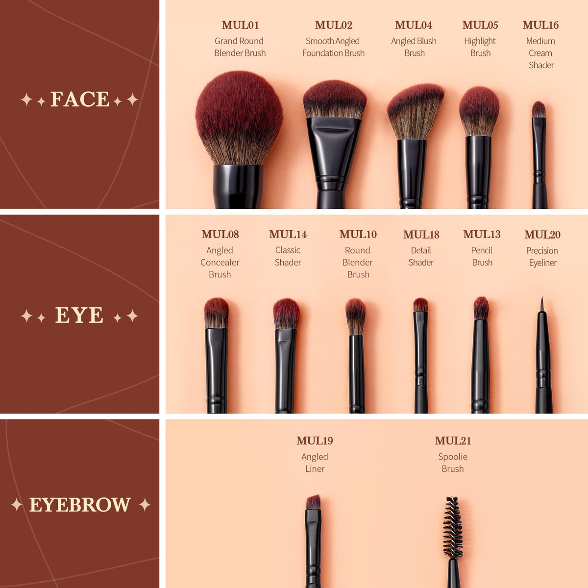 Jessup Full Makeup Brushes Set 13pcs Professional Vegan - Jessup Official Imagery - 3