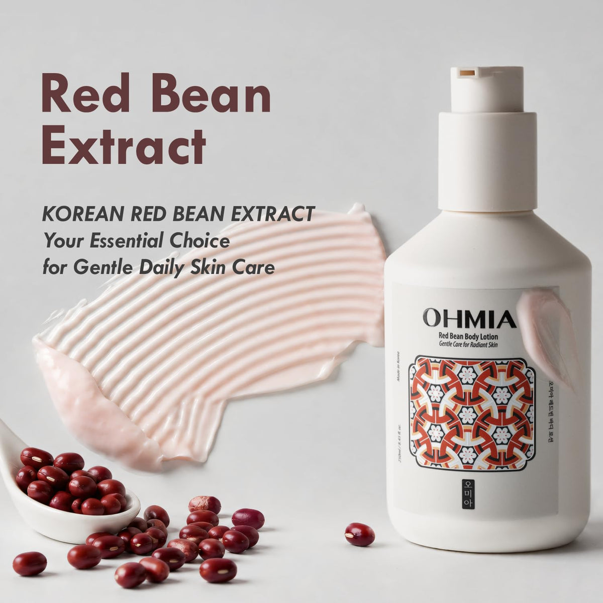 Red Bean Korean Body Lotion for Women - OHMIA Official Product Imagery - 3