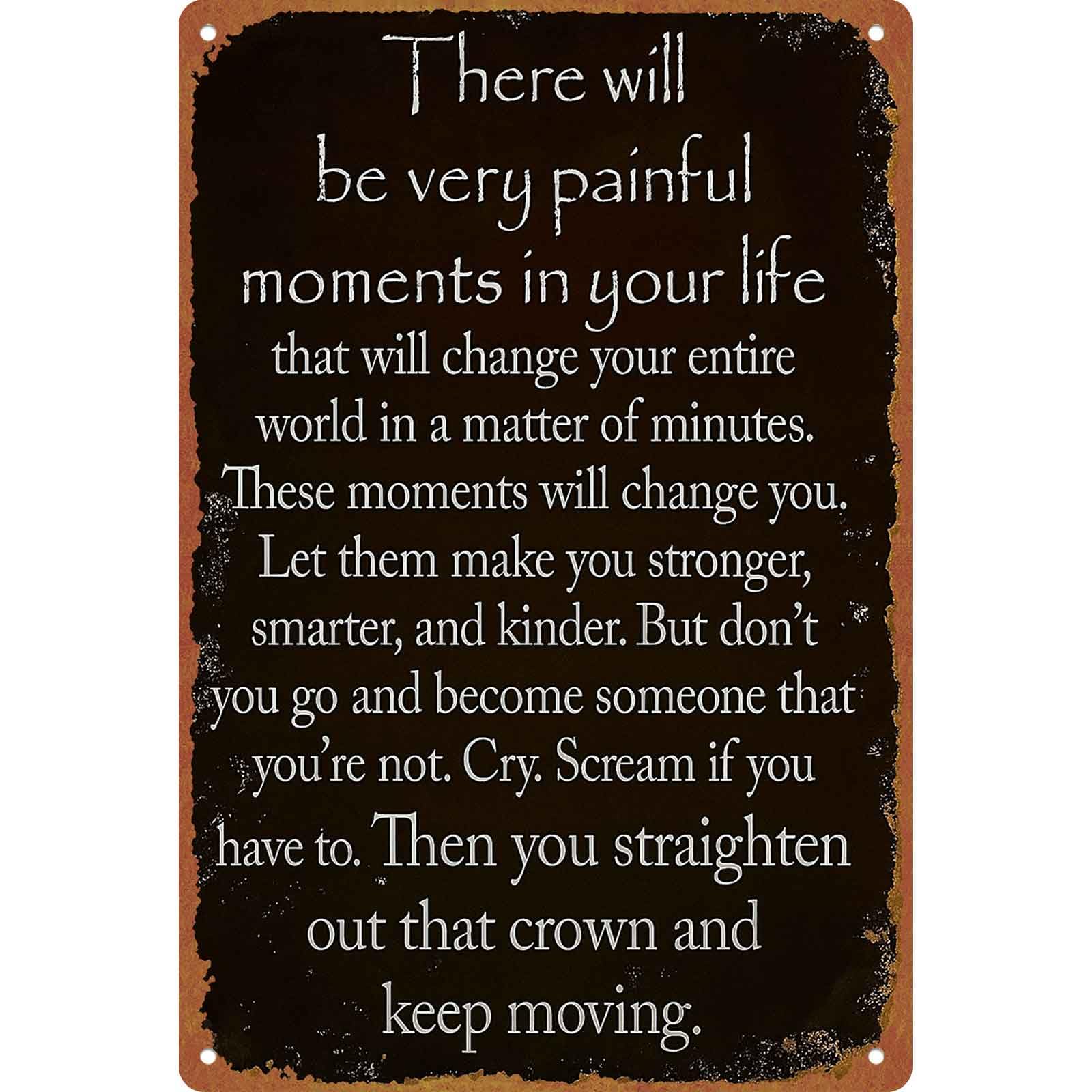 8x12 Inch Aluminum Metal Sign, Inspirational Quote Wall Art, - Product Imagery