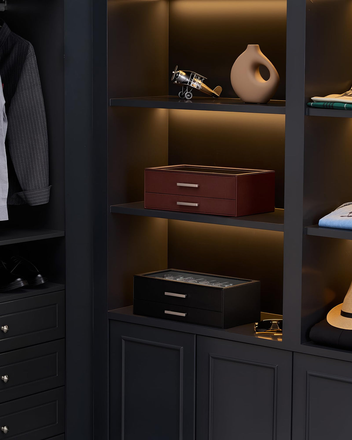 ProCase 14 Slot Watch Case for Men 2 Tier Pull Out Drawers - ProCase Official Imagery - 8