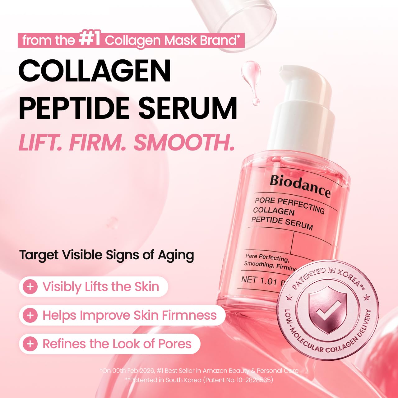 BIODANCE Firming Collagen Peptide Face Serum for Anti-Aging, - BIODANCE