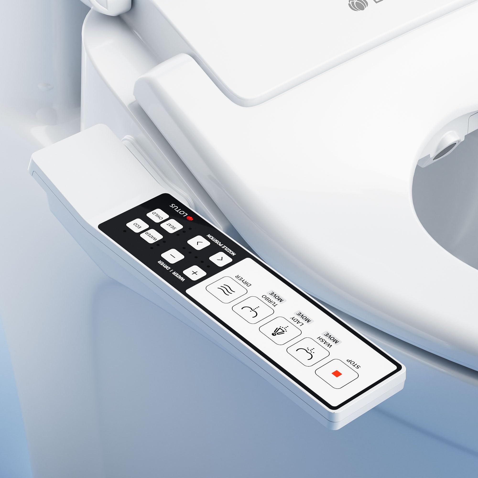 Lotus Bidet ATS-850 Elongated | Slim Heated Toilet Seat with Adjustable Warm Wat - Lotus Official Product View 3