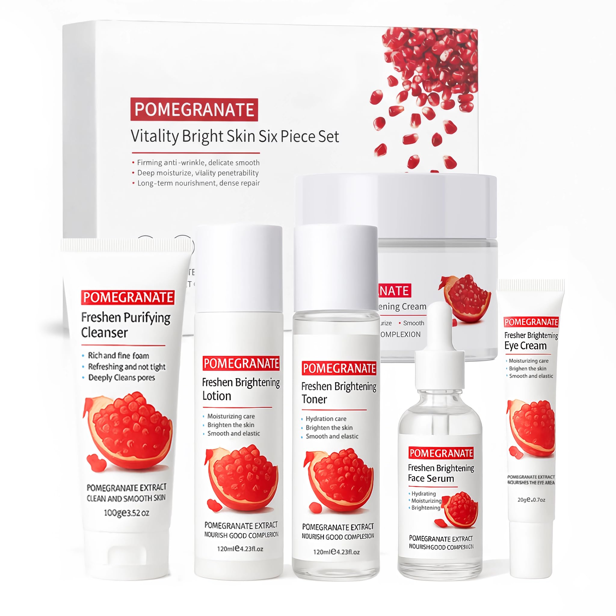 Pomegranate Fruit Skin Care Set for Teens, Daily Routine for - Product Imagery