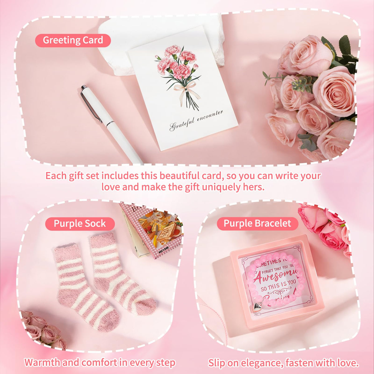 Gift Set for Women Rose Self Care Basket Set Luxury - ATOMAKER Official Imagery - 8