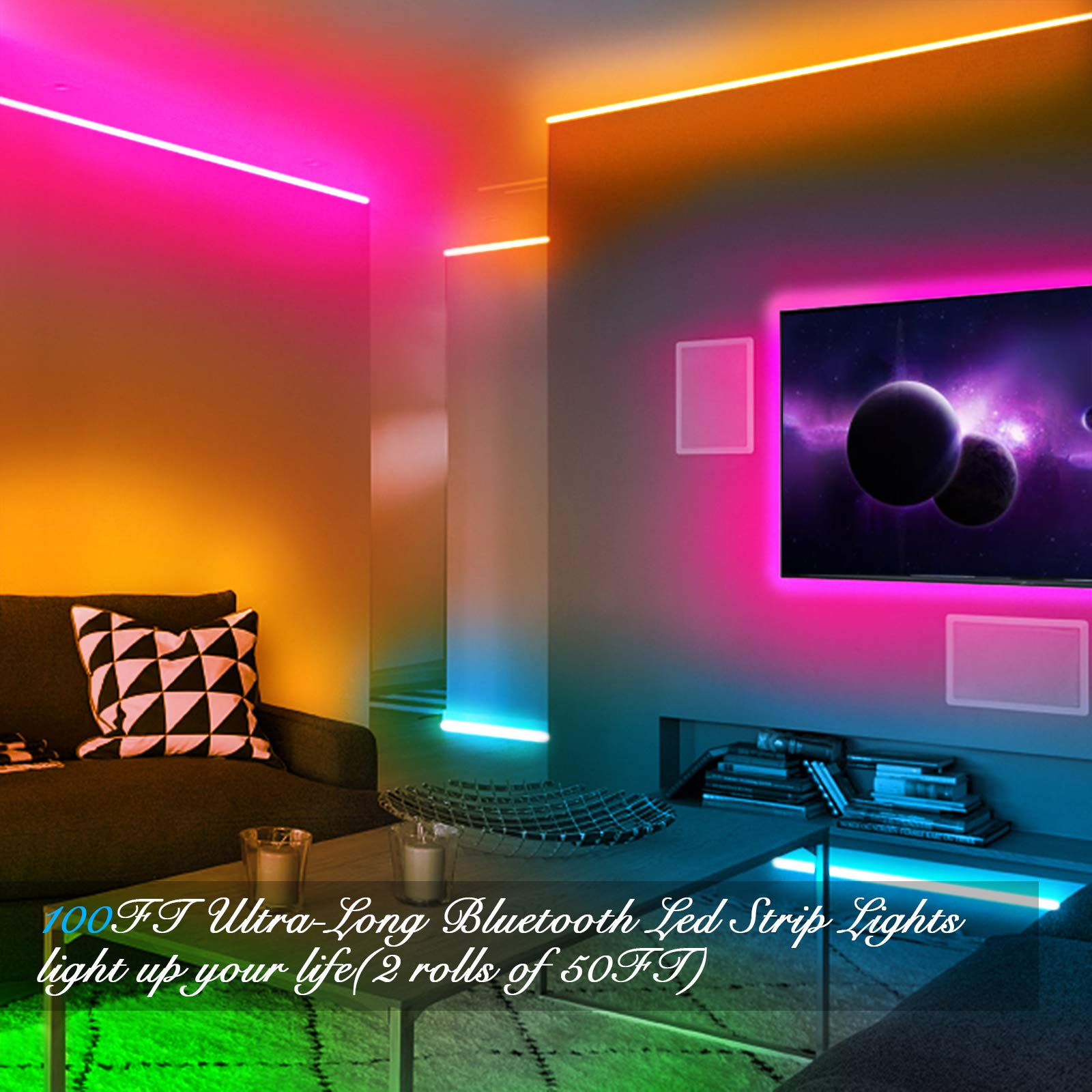 DAYBETTER Led Strip Lights 100 ft Smart with App Remote Control, 5050 RGB for Be - DAYBETTER Official Product View 8