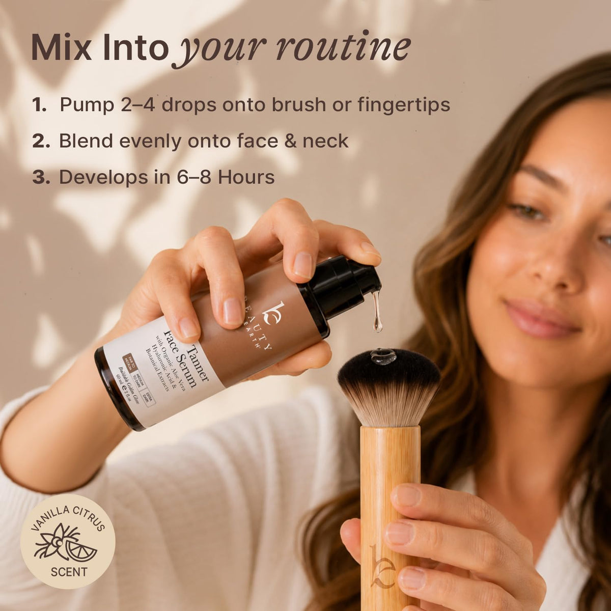 Face Tanner Serum - Beauty by Earth Official Product Imagery - 7