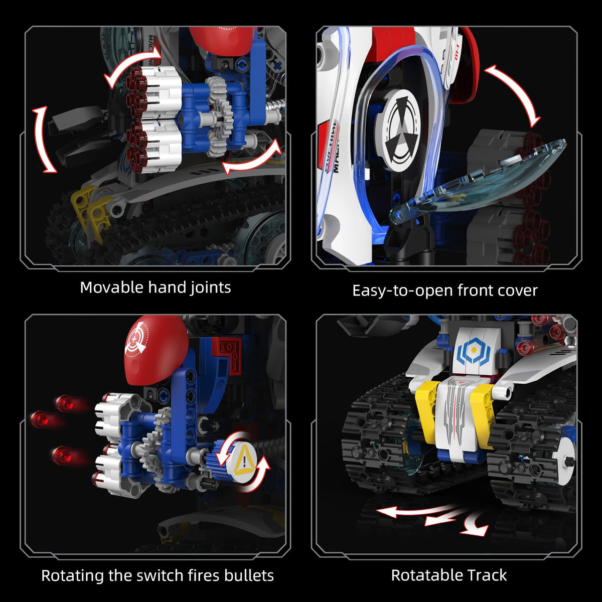 5 in 1 Robot Building Set with LED Display for Boys Kids - Suplanet Official Imagery - 7