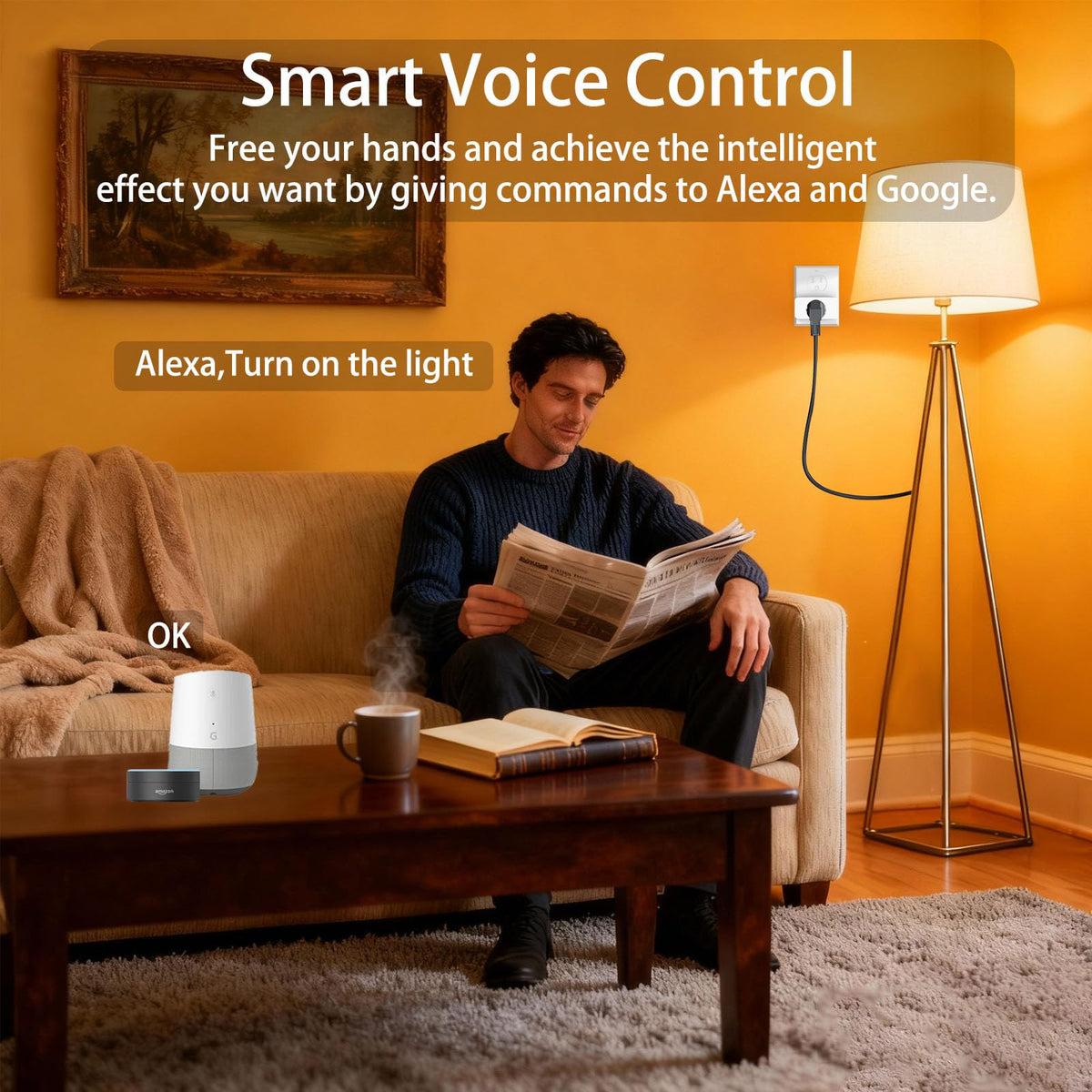 Smart Plug Outlet with Energy Monitoring 15A 2 4 GHz Wi Fi 4 - AiSeek Official Imagery - 5