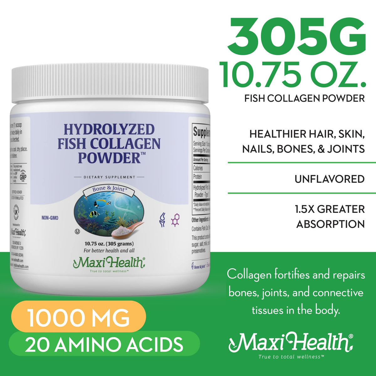 Maxi Health Marine Collagen Peptides Powder Type I - Maxi Health Official Imagery - 5
