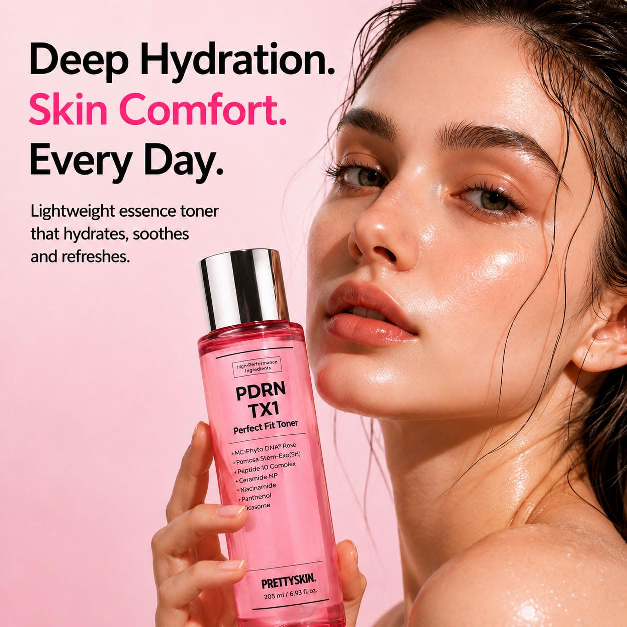 PRETTYSKIN Vegan Rose PDRN 2% Facial Toner 6.93 fl - PRETTYSKIN