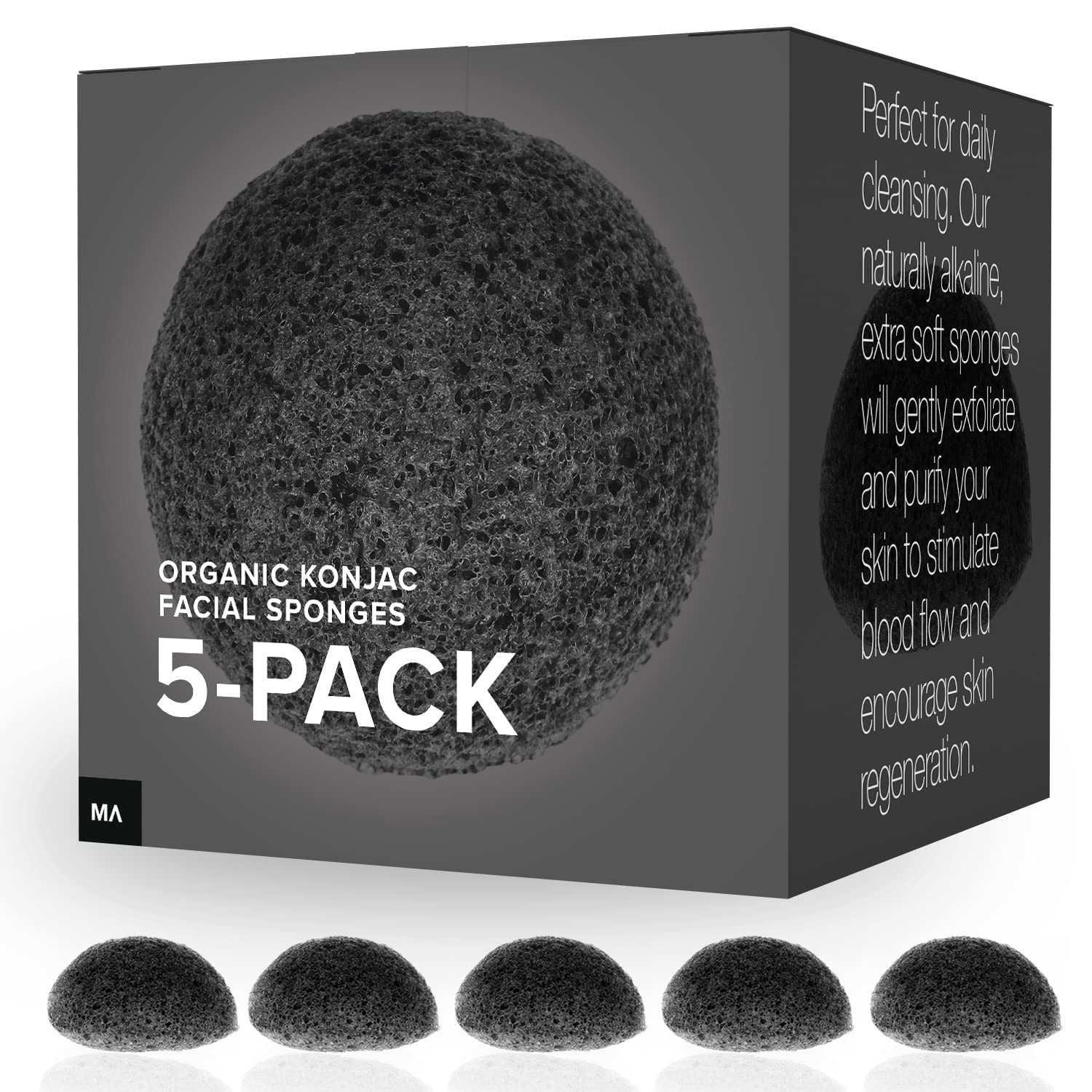 Minamul Konjac Exfoliating Organic Facial Sponge Set, Gentle daily face scrub - - MINAMUL Official Product View 2