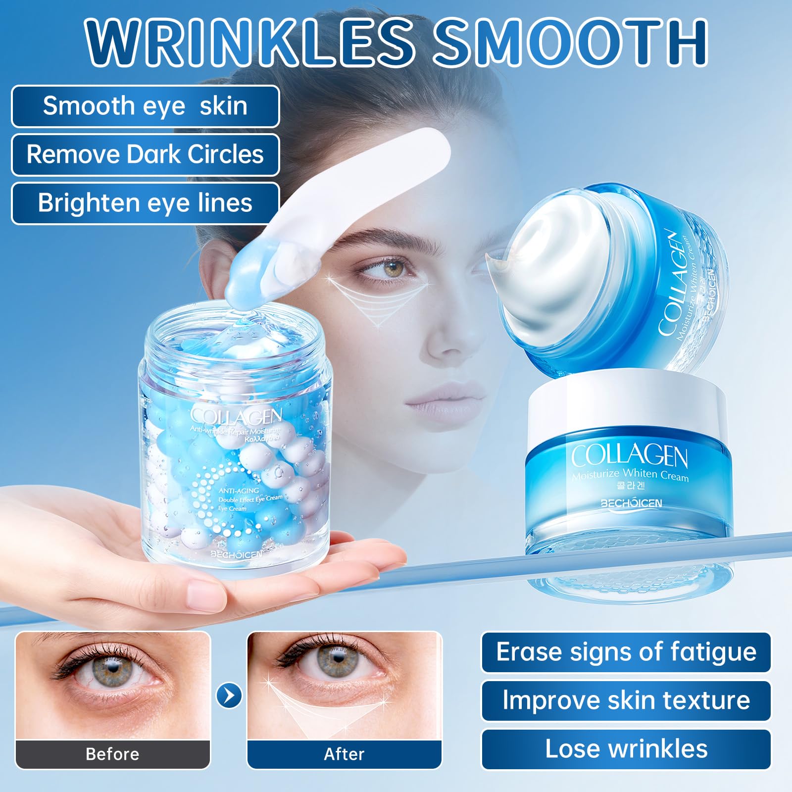 Collagen Skincare Set for Women – 7Pcs Face Care Kit with - BECHOICEN