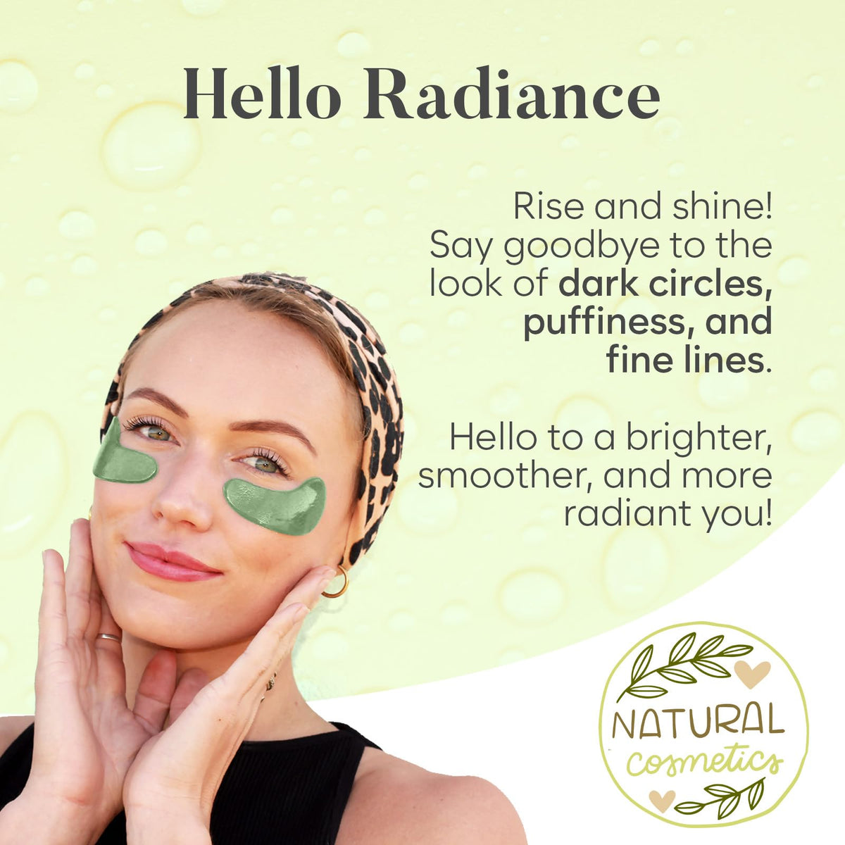 BLOOMORA Matcha Collagen Under Eye Patches - BLOOMORA Official Product Imagery - 4