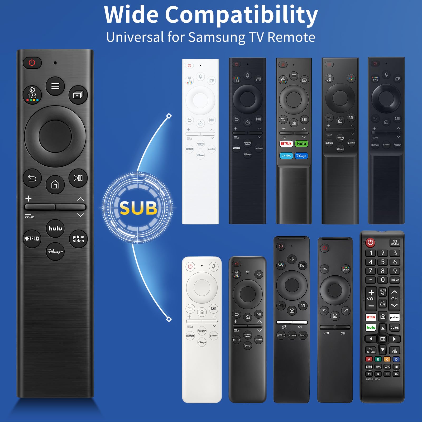 EWO'S   Universal Remote for Samsung TV Frame Solar Serif Crystal - EWO'S Official Product View 6