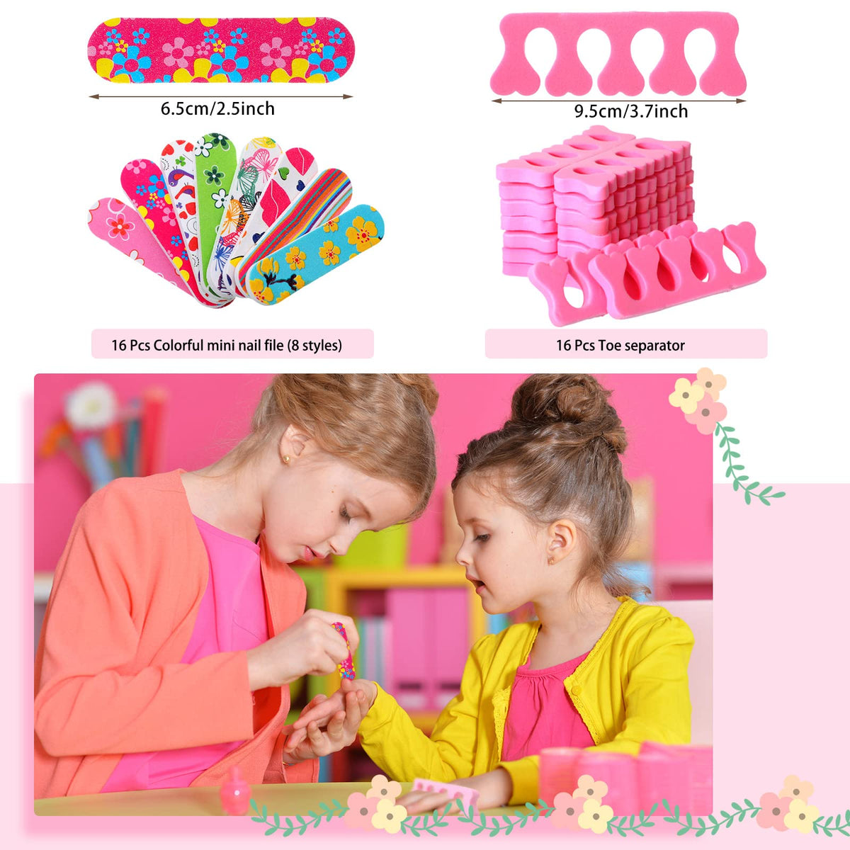 176 Pcs Spa Party Supplies for 16 Kids Girls Party Favors - Pinkunn Official Imagery - 7